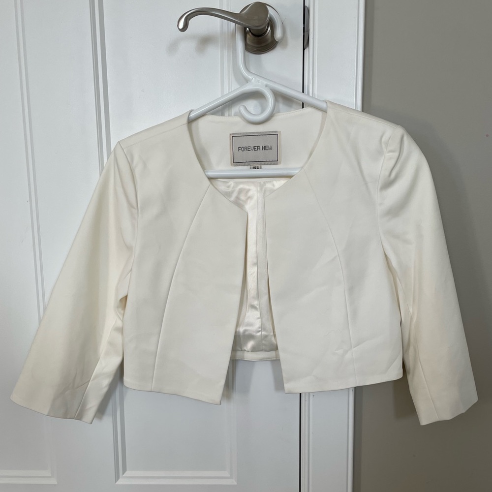 EVER NEW White Bolero Jacket, NWOT, Size US 6